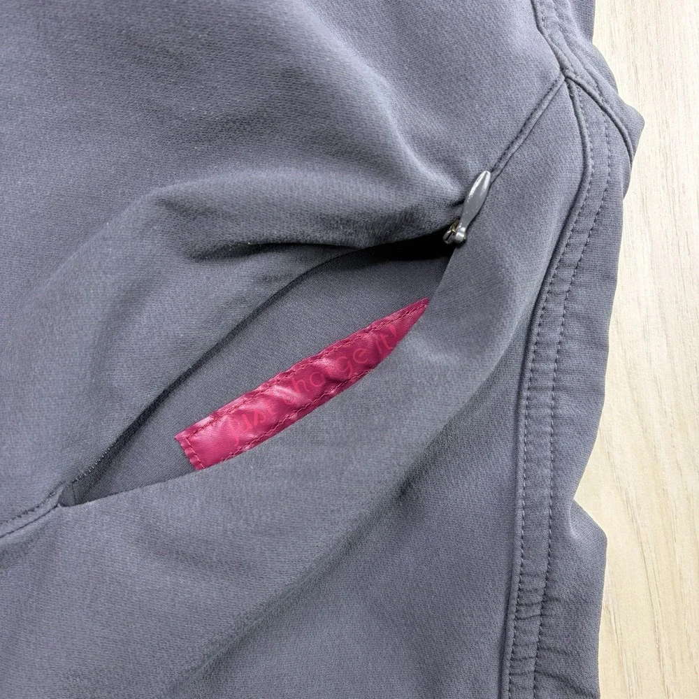 Lululemon Athletica Hiking Pants Womens 6 Gray Stretch Triple Snap Waist Outdoor
